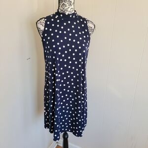 Elle Petite Polka Dot Mini Swing Dress
